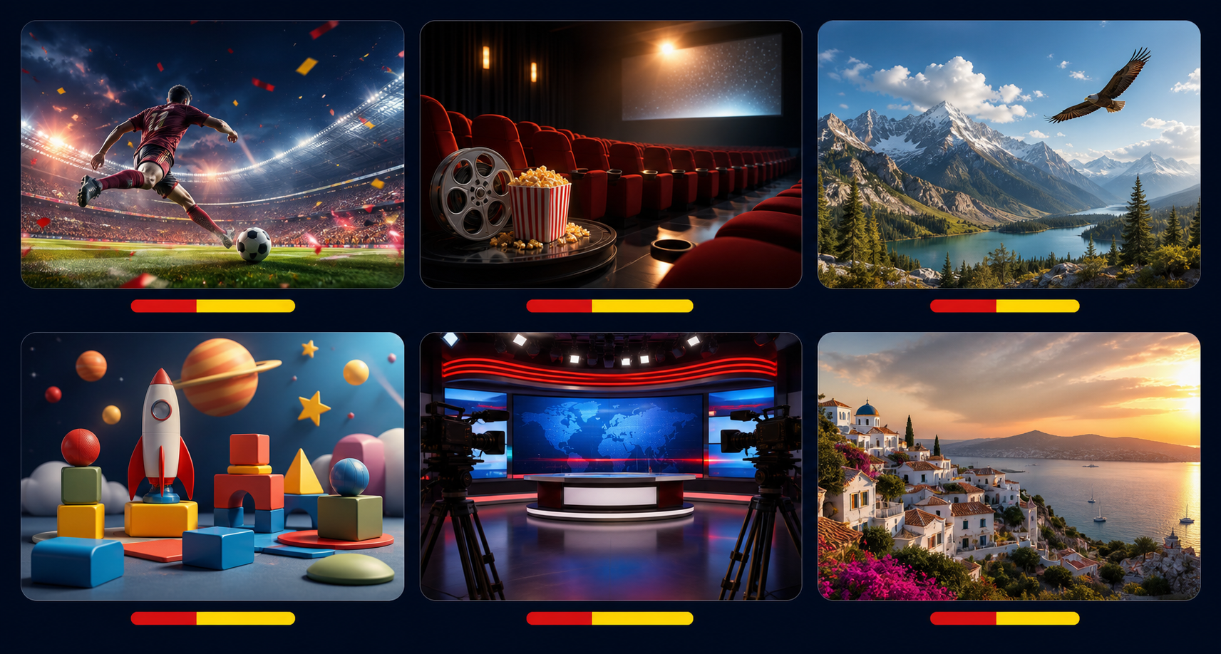 Categoría de cine y películas bajo demanda de IPTV Iberia X
