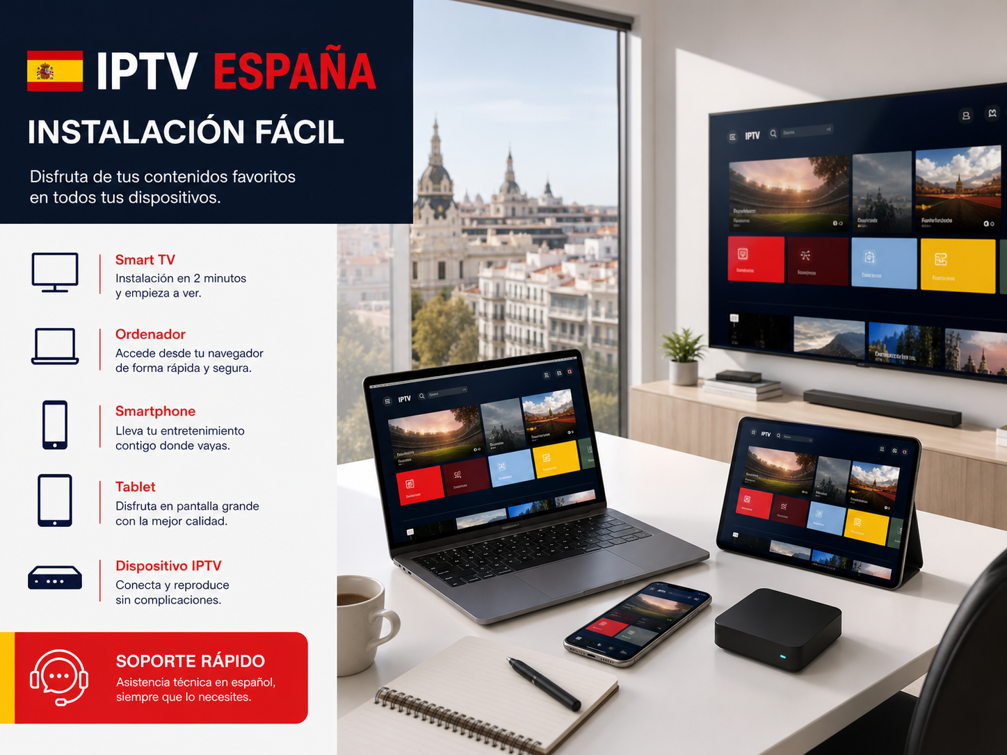 Series e internacional en varios dispositivos con IPTV Iberia X
